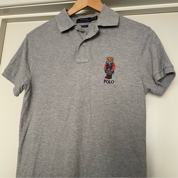 New as✨ Ralph Lauren embroidered Bear Polo Shirt -Slim Fit - Picture 15 of 15